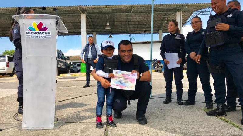 Concluyen “pequeñines” curso impartido por la Policía Michoacán - Foto 0 