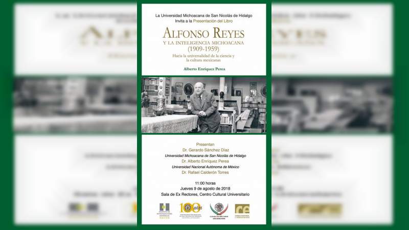 Presentarán libro sobre Alfonso Reyes en la Casa de Hidalgo 