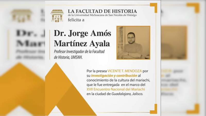 El historiador nicolaita Jorge Amós Martínez Ayala, distinguido por sus estudios en torno al arte vernáculo en México 