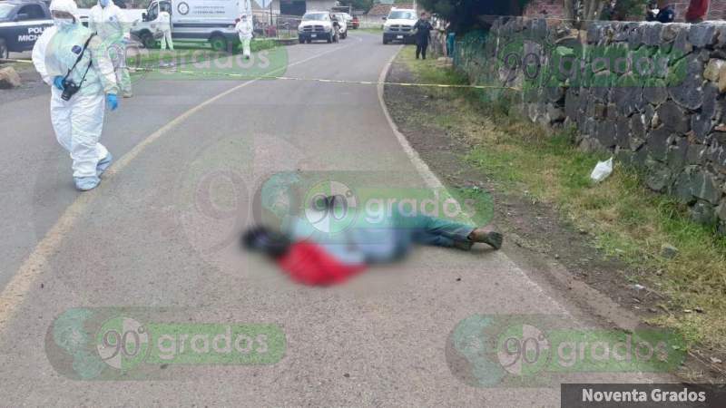 Asesinan a hombre a balazos en Huiramba, Michoacán 
