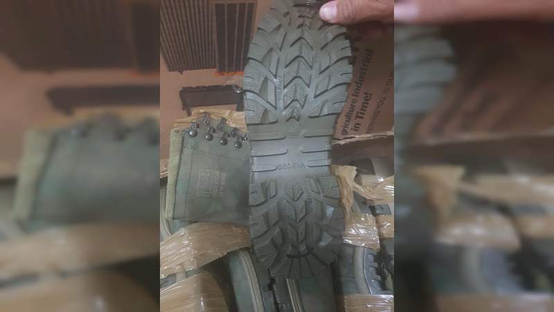 Aseguran botas apócrifas de la Sedena en Michoacán - Noventa Grados -  Noticias de México y el Mundo