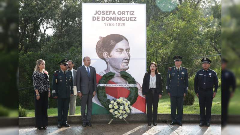 Ayuntamiento de Morelia conmemora CCL Aniversario del Natalicio de José Ortiz de Domínguez - Foto 0 