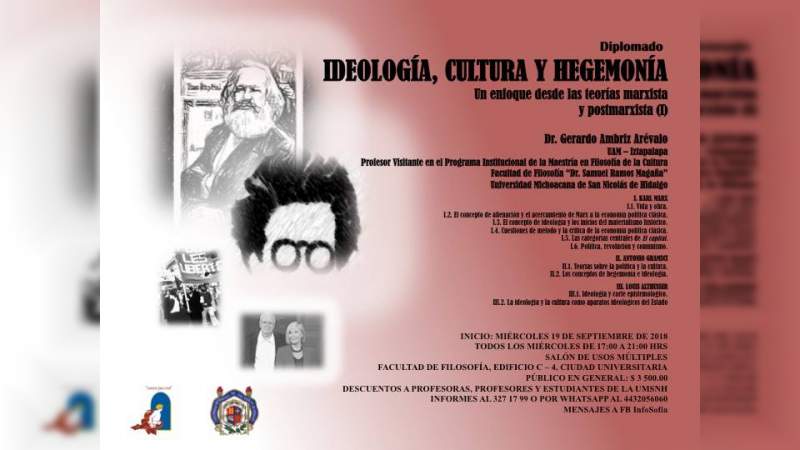 La Facultad de Filosofía de la UMSNH ofrecerá diplomado sobre la teoría Marxista y Postmarxista 
