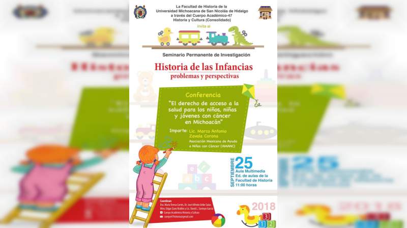 Facultad de Historia impartirá conferencia sobre el derecho a la salud en materia de cáncer infantil 
