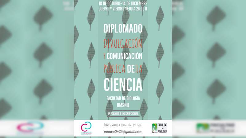 UMSNH impartirá Diplomado sobre divulgación y comunicación pública de la Ciencia 