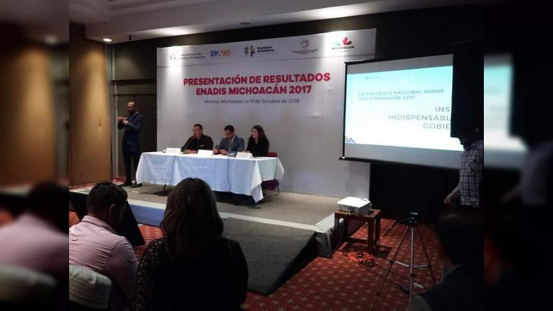 Michoacán, por debajo de la Media Nacional con una prevalencia de discriminación del 16.5% 