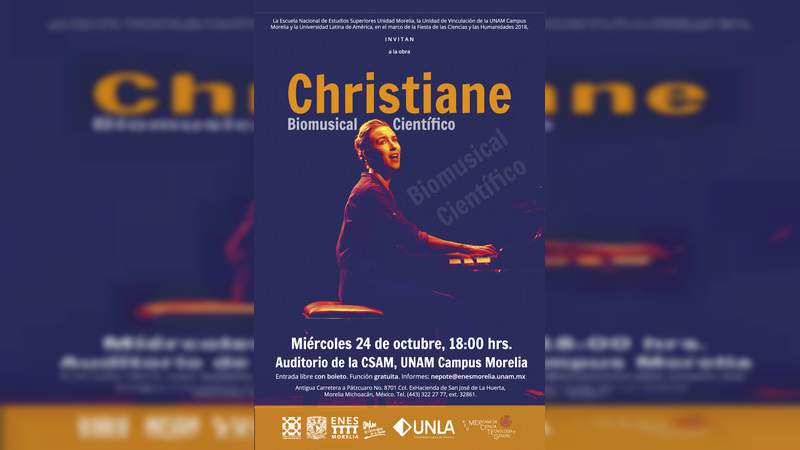 Christiane, bio-musical científico se presentará por única ocasión en Morelia. 