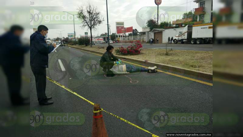 Muere una mujer atropellada por camión en Celaya, Guanajuato  