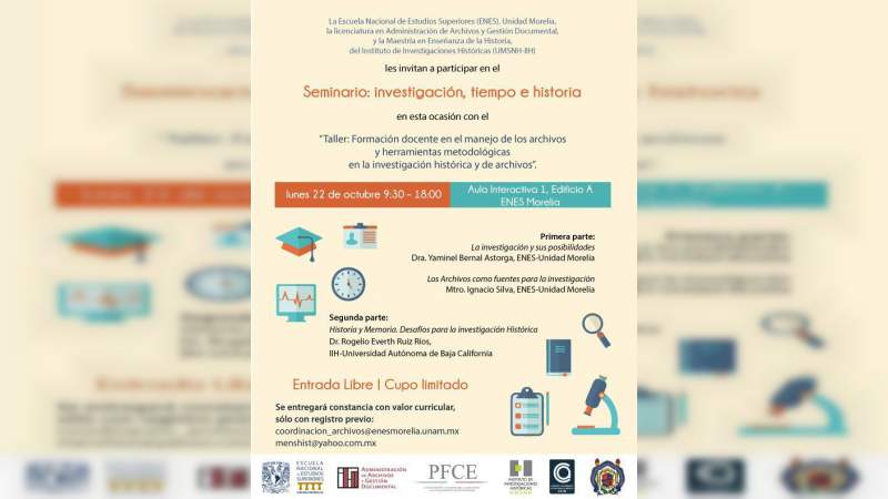 UMSNH y ENES-UNAM, imparten seminario conjunto sobre manejo de archivos 