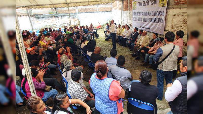 PRD Michoacán, consolidando la reestructuración de sus comités municipales. 