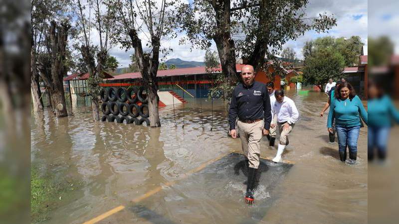 Suspenderá SEE labores en 28 escuelas de Morelia afectadas por las lluvias - Foto 0 