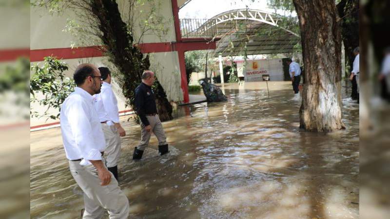 Suspenderá SEE labores en 28 escuelas de Morelia afectadas por las lluvias - Foto 1 