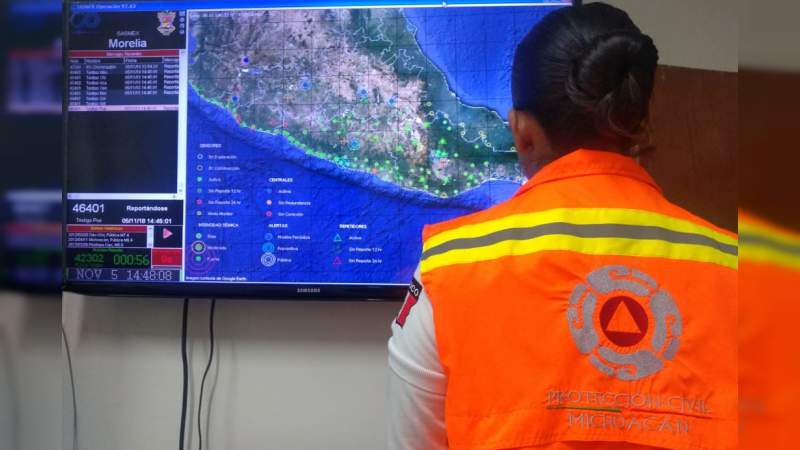 Participa PC de Michoacán en simulacro de alerta de tsunami  