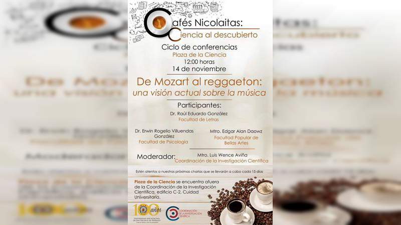 La música y su evolución, tema del Café Nicolaita esta semana 