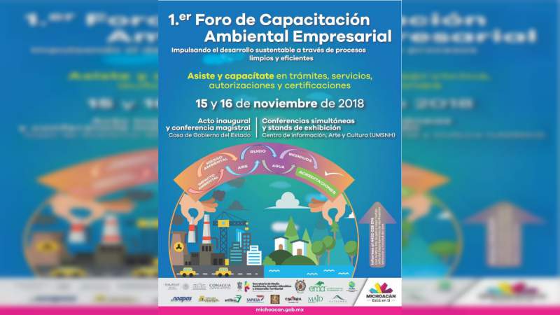 Este jueves inicia el primer Foro de Capacitación Ambiental Empresarial 