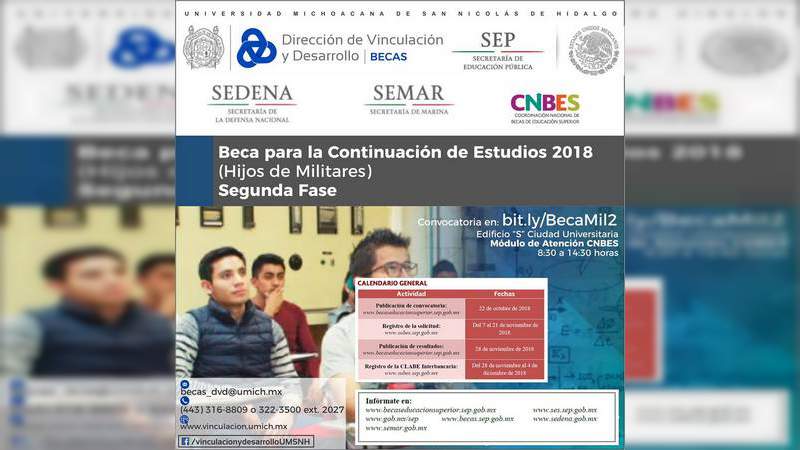 Abierta la convocatoria para beca de continuación de estudios 2018 