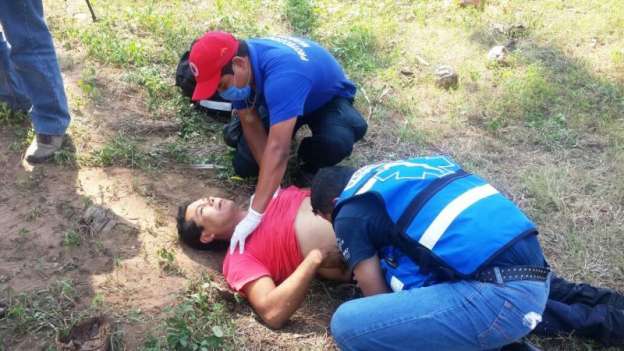 Tres heridos tras chocar contra palmera en Lázaro Cárdenas, Michoacán - Foto 1 