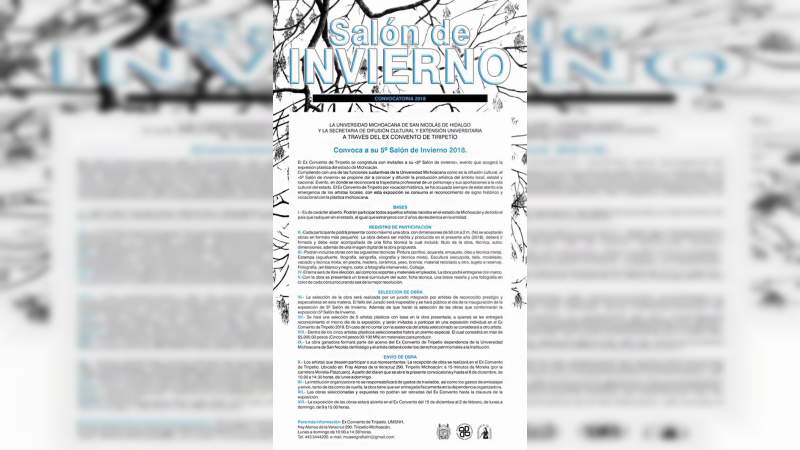 Abre convocatoria Casa de Hidalgo para exposición anual “Salón de Invierno” 