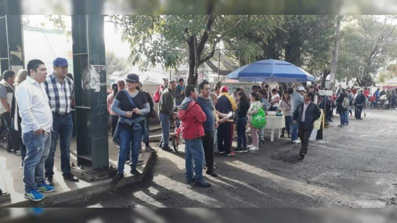 CNTE se congrega en la salida a Pátzcuaro, realizarán marcha al Centro Histórico 