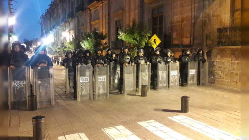 Blindan Palacio de Gobierno en Morelia, ante posible manifestación del SNTE 