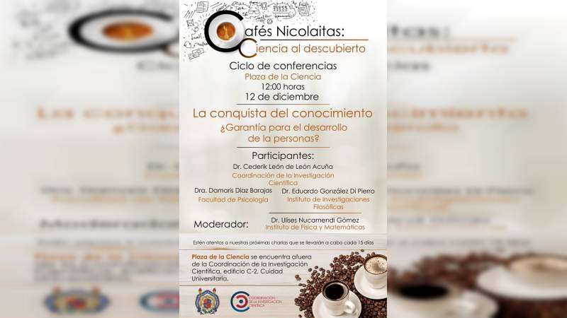 El conocimiento la clave para el desarrollo personal, tema del Café Nicolaita 