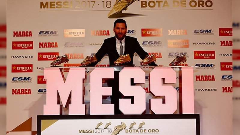 Messi recibe su quinta Bota de Oro 