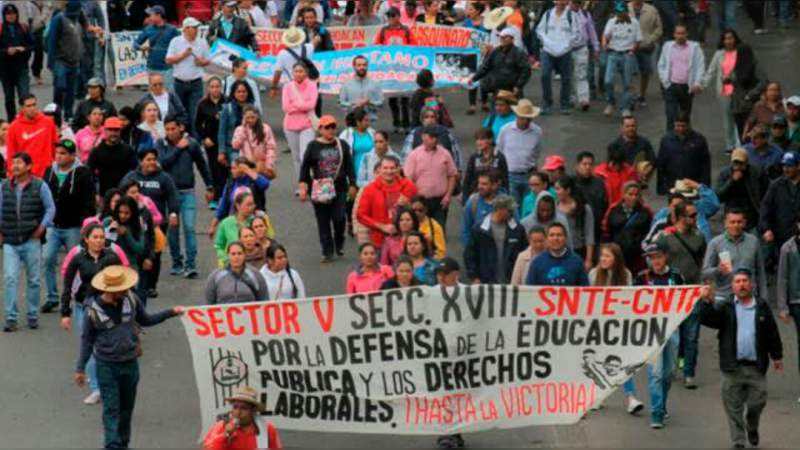 CNTE realizará movilizaciones este lunes en Michoacán 