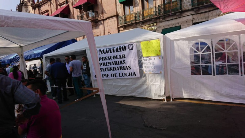 CNTE instala plantón en el Centro Histórico de Morelia - Foto 4 