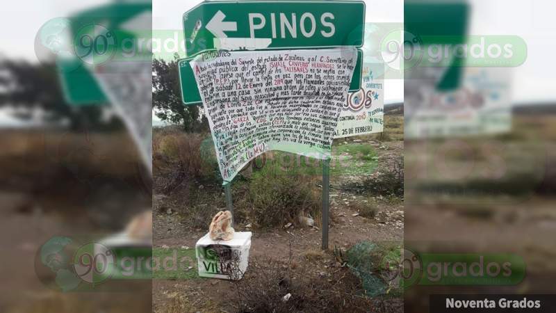 Aparecen narcomensajes y hieleras en diferentes puntos de Zacatecas - Foto 0 