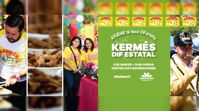 Invita DIF Michoacán a su Tradicional Kermés, el domingo 3 de marzo - Foto 0 