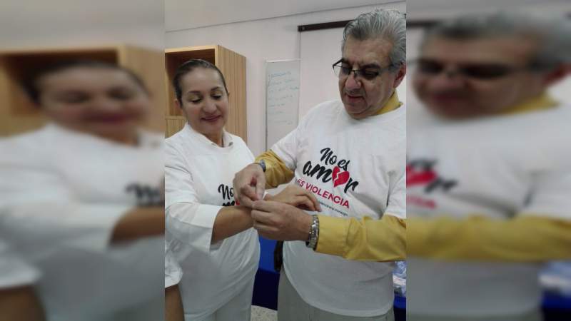 Intensa campaña “No es Amor es Violencia” En el Hospital General de Uruapan “Dr. Pedro Daniel Martínez”  - Foto 0 