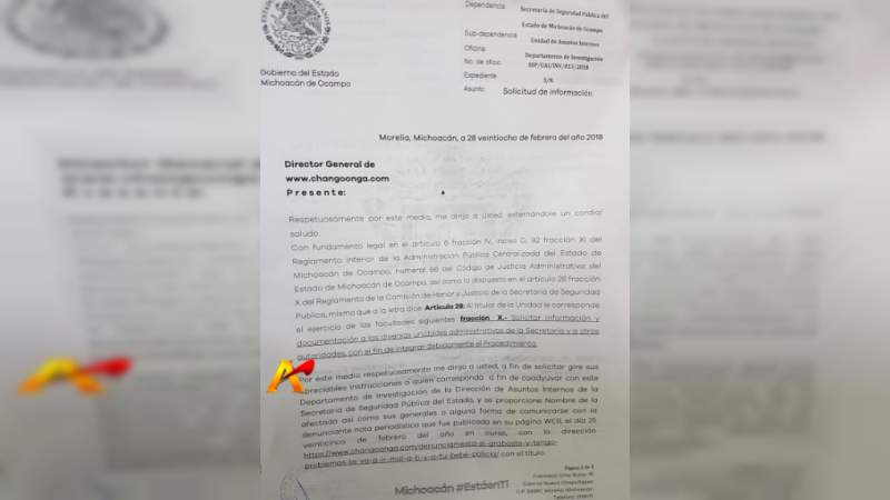 Vocera Del Gobierno De Michoacán ‘Desconoce’ Presiones De SSP VS Changoonga - Foto 2 