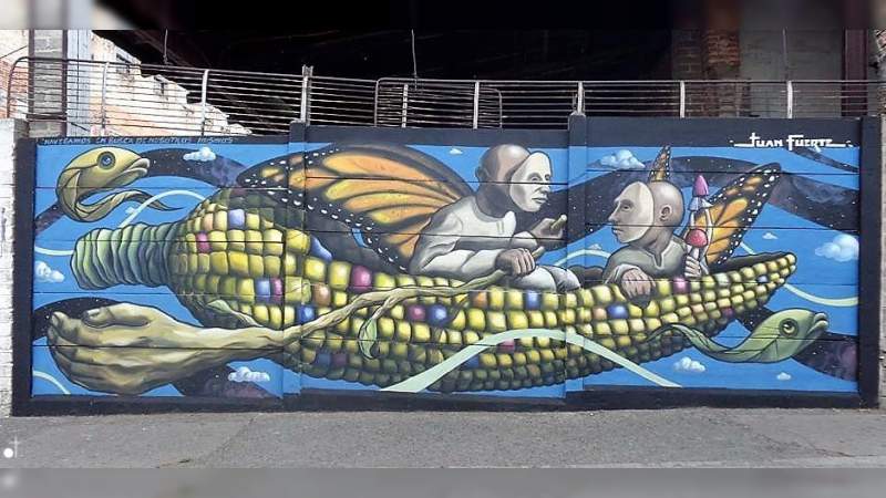 Juan Fuerte, pintor callejero,  artista urbano que le pinta el rostro a Morelia 
