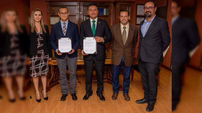 UMSNH y Caja de Ahorro Morelia Valladolid firman acuerdo de colaboración. - Foto 1 