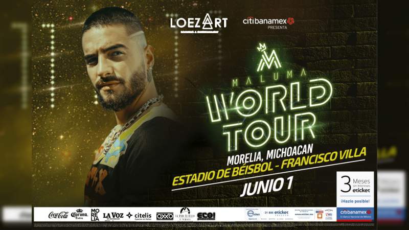 El “World Tour” de Maluma llega a Morelia en junio 