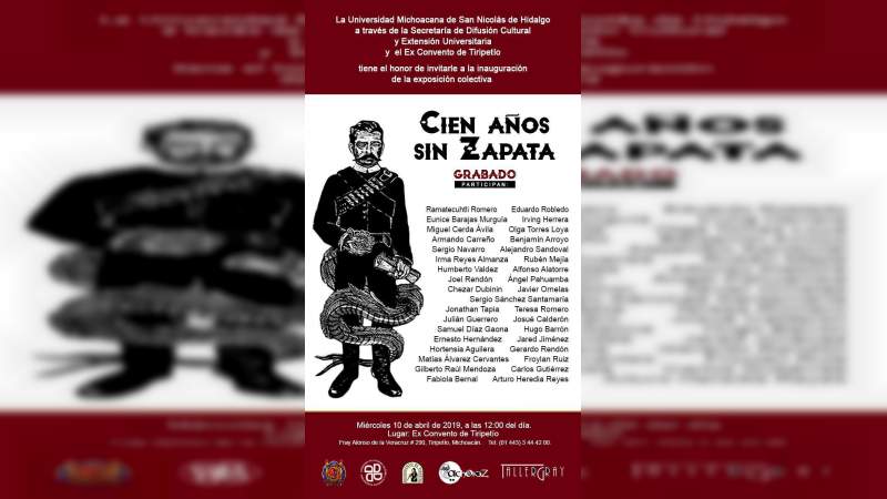 Presentará UMSNH exposición dedicada a Emiliano Zapata 