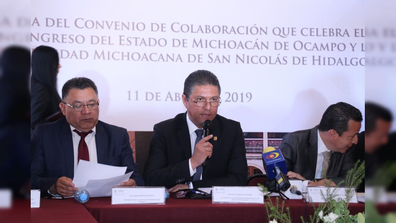 UMSNH y Congreso del Estado firman convenio para la investigación científica - Foto 2 