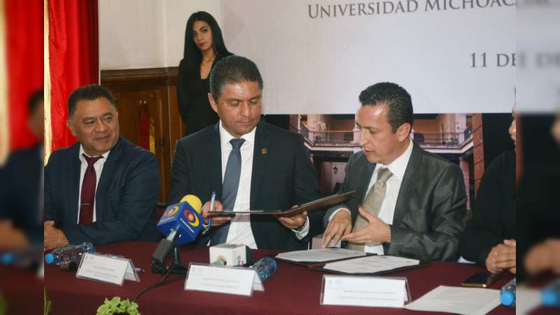 UMSNH y el Congreso de Michoacán firman convenio de colaboración - Foto 0 