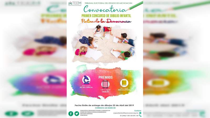 Convoca TEEM a participar en el Primer Concurso de Dibujo Infantil