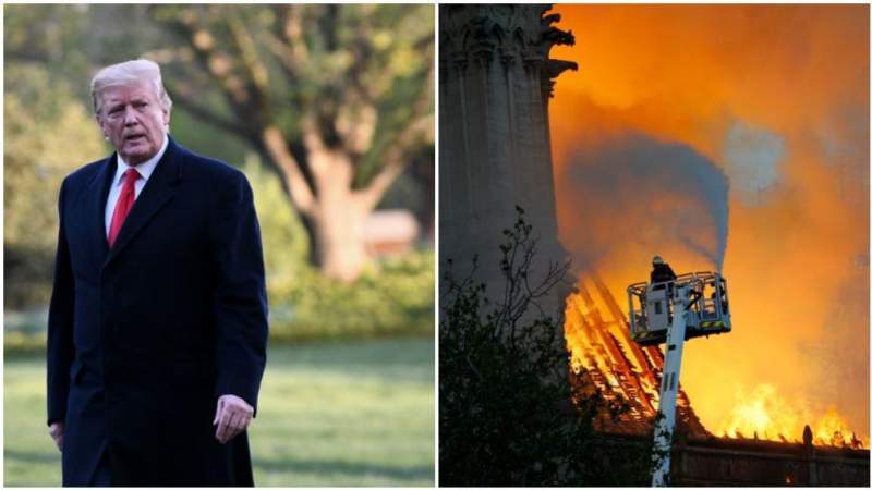Donald Trump propuso hidroaviones para sofocar el incendio en Notre Dame 