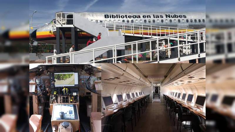 Tony Martínez invita a escuelas a visitar el Biblioavión en Ciudad Hidalgo, único en Michoacán - Foto 0
