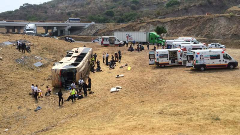 Coordina SSM traslado de 27 lesionados en accidente carretero  