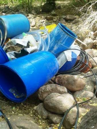 Localizan y aseguran narcolaboratorio en Buenavista Tomatlán, Michoacán - Foto 0 