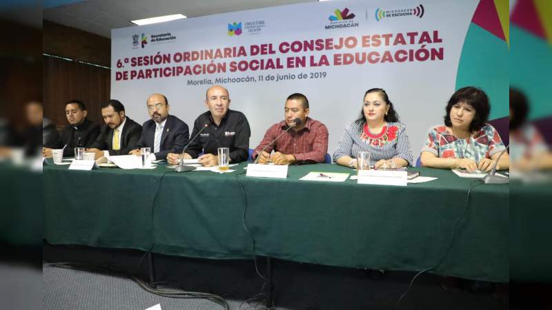 Se llevó a cabo la 6a Sesión Ordinaria del Consejo Estatal de Participación Social en la Educación 