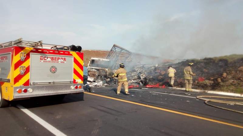 Atiende PC estatal accidente en Autopista Cuitzeo – Pátzcuaro - Foto 0 