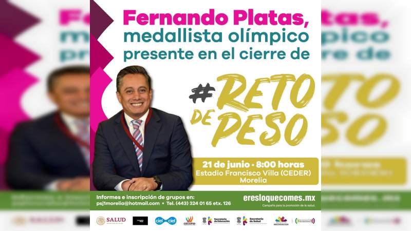 Más de 14 mil michoacanos se han sumado al “Reto de Peso” 