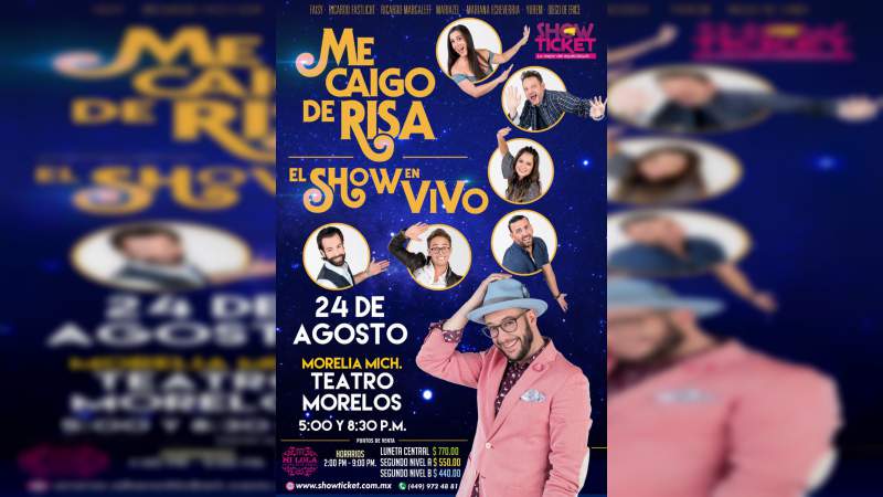 “Me Caigo de Risa” llegará a Morelia en agosto  
