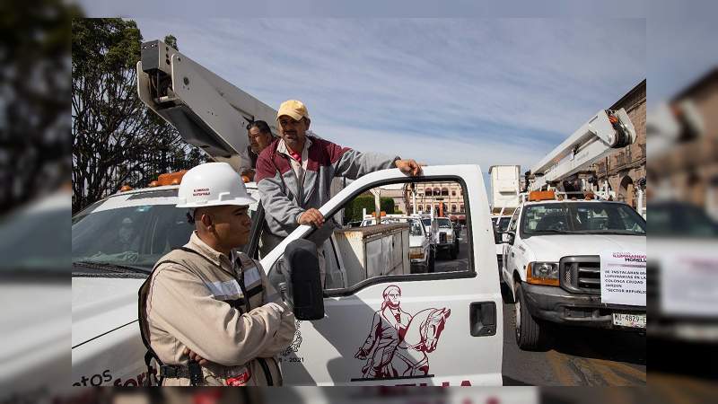 2 mdp gasta el municipio de Morelia para compra de insumos del alumbrado público: Raúl Morón  