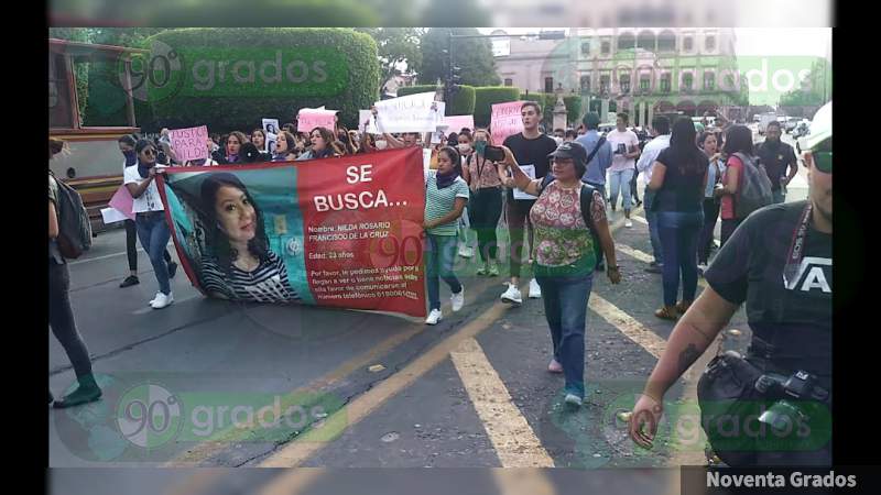 Marchan en Morelia para exigir la aparición de la estudiante Nilda Rosario - Foto 0 