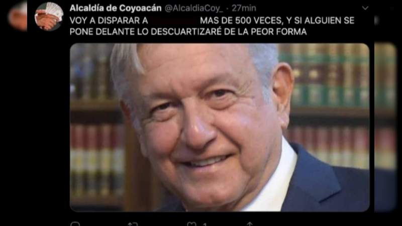 Amenazan a López Obrador a través de Twitter 